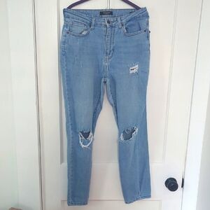 Light Blue Distressed Women's Stretchy Jeans Size 7